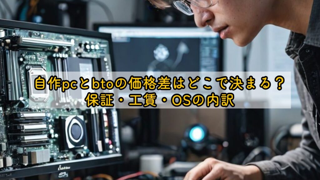自作pcとbtoの価格差はどこで決まる？保証・工賃・OSの内訳