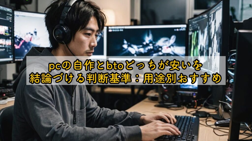 pcの自作とbtoどっちが安いを結論づける判断基準：用途別おすすめ
