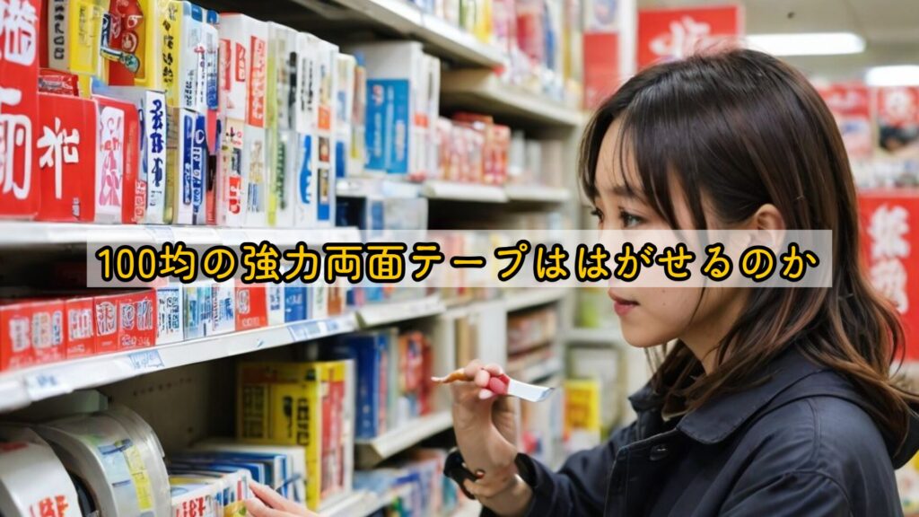 100均の強力両面テープははがせるのか