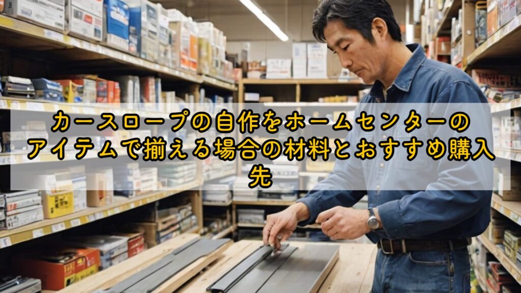 カースロープの自作をホームセンターのアイテムで揃える場合の材料とおすすめ購入先
