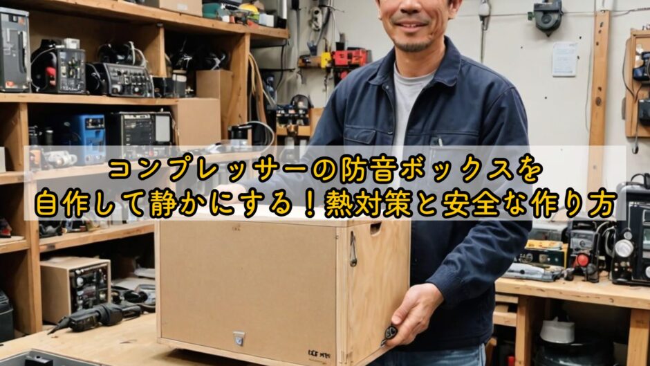 コンプレッサーの防音ボックスを自作して静かにする！熱対策と安全な作り方