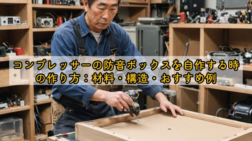 コンプレッサーの防音ボックスを自作する時の作り方：材料・構造・おすすめ例