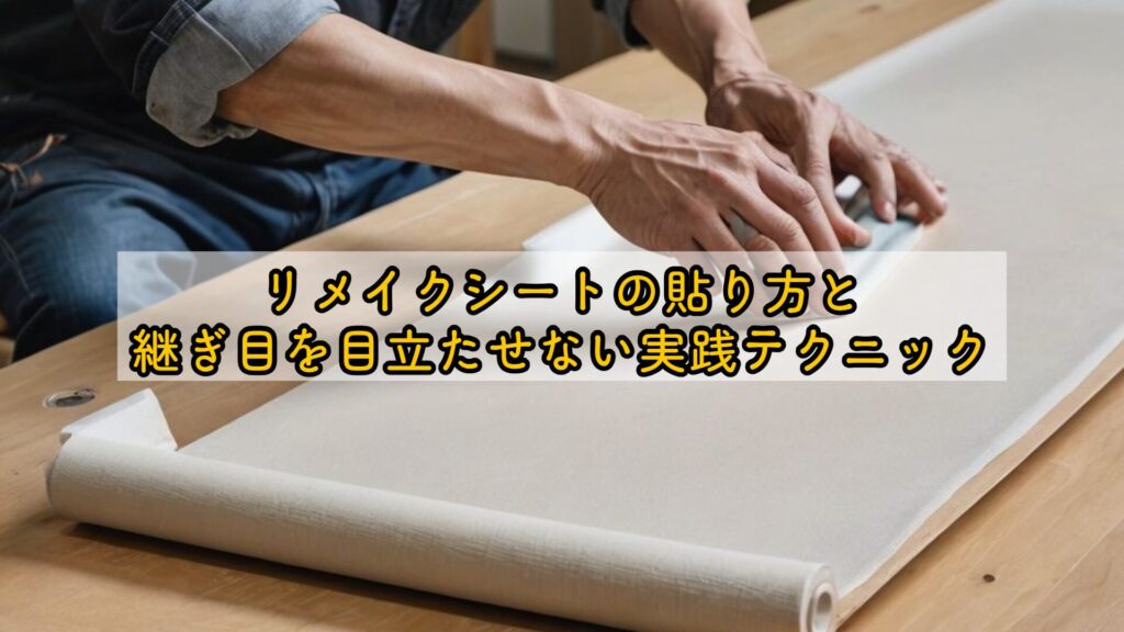 リメイクシートの貼り方と継ぎ目を目立たせない実践テクニック