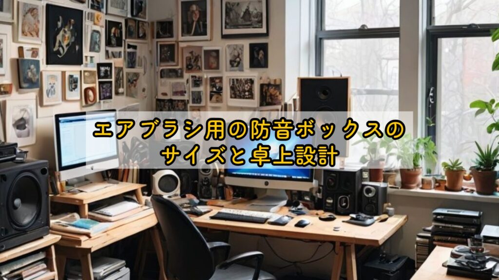エアブラシ用の防音ボックスのサイズと卓上設計