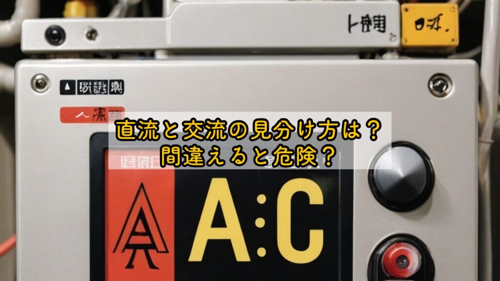 直流と交流の見分け方は？間違えると危険？