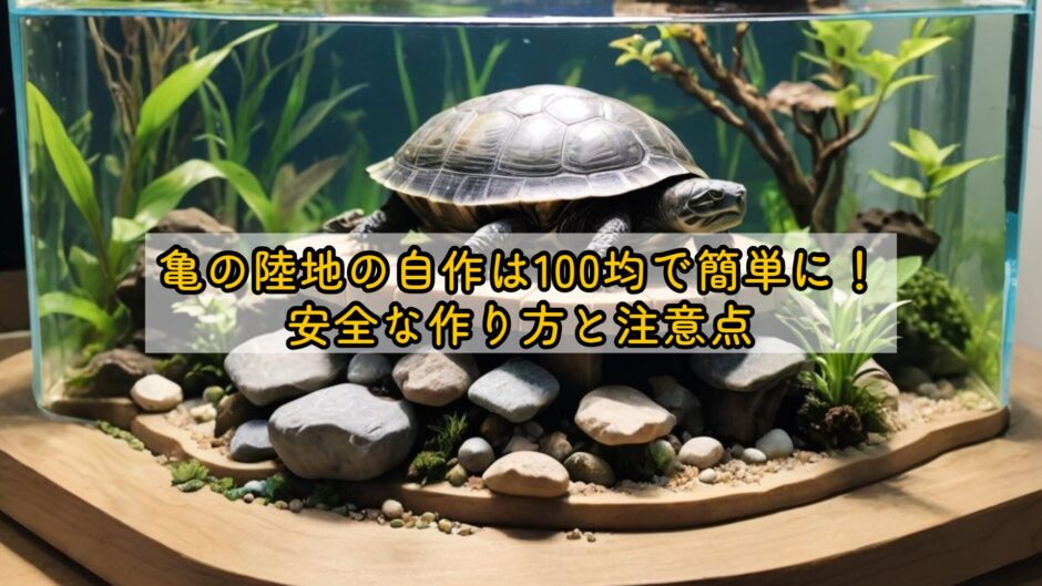 亀の陸地の自作は100均で簡単に！安全な作り方と注意点