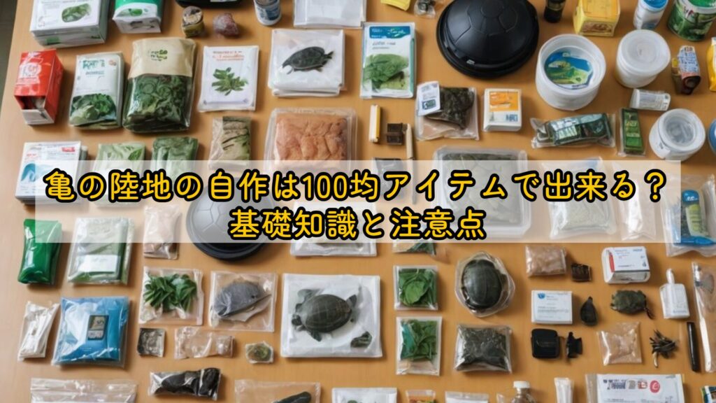 亀の陸地の自作は100均アイテムで出来る？基礎知識と注意点
