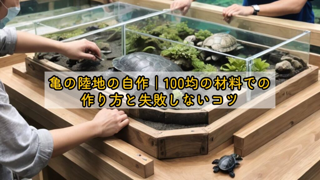 亀の陸地の自作｜100均の材料での作り方と失敗しないコツ