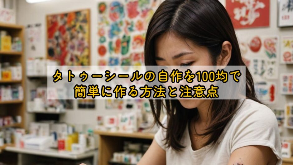 タトゥーシールの自作を100均で簡単に作る方法と注意点