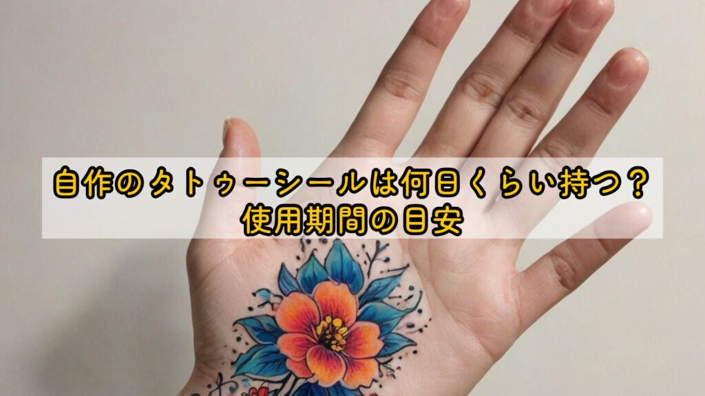自作のタトゥーシールは何日くらい持つ？使用期間の目安