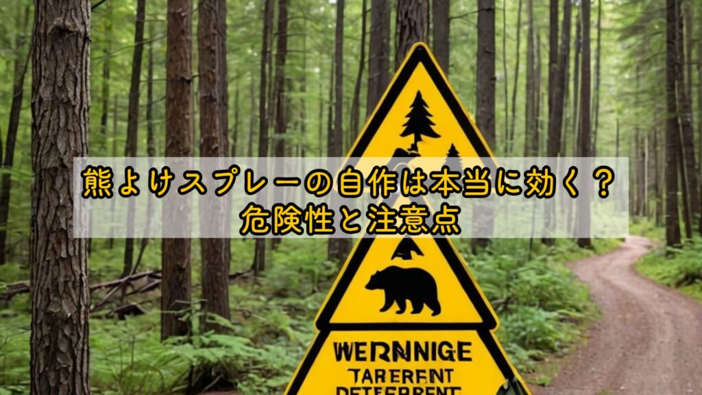 熊よけスプレーの自作は本当に効く?危険性と注意点