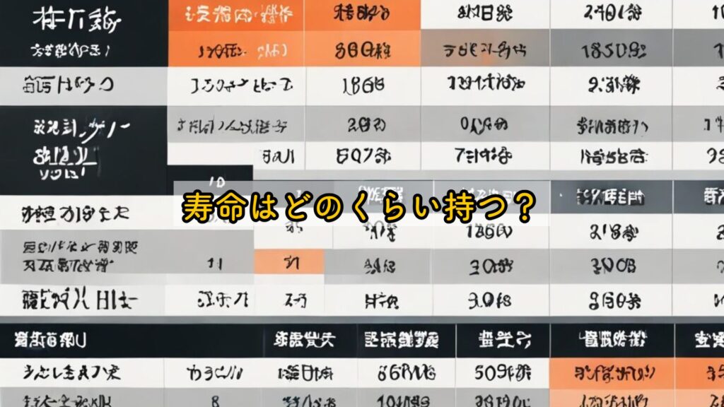 寿命はどのくらい持つ？