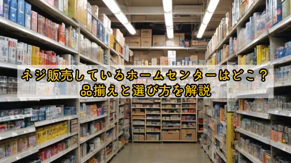ネジ販売しているホームセンターはどこ？品揃えと選び方を解説