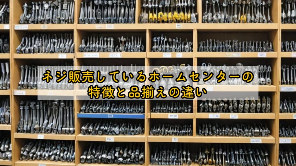 ネジ販売しているホームセンターの特徴と品揃えの違い