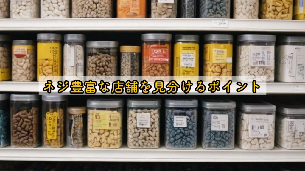 ネジ豊富な店舗を見分けるポイント