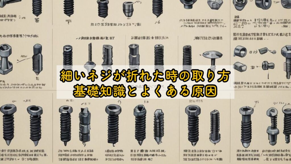 細いネジが折れた時の取り方｜基礎知識とよくある原因
