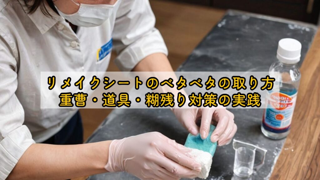 リメイクシートのベタベタの取り方｜重曹・道具・糊残り対策の実践