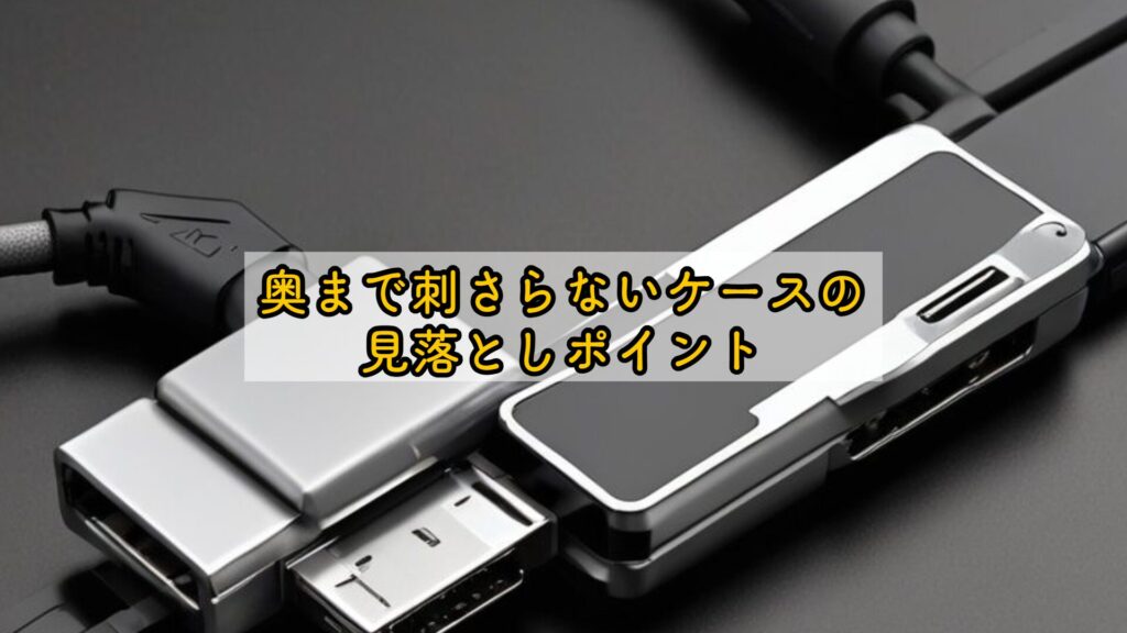 奥まで刺さらないケースの見落としポイント