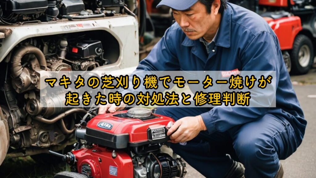 マキタの芝刈り機でモーター焼けが起きた時の対処法と修理判断