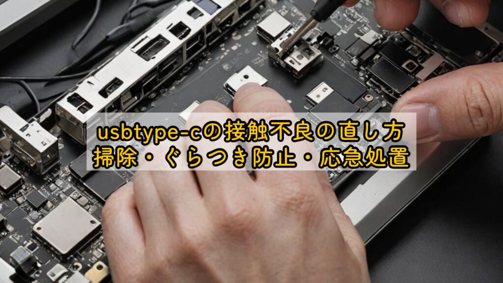 usbtype-cの接触不良の直し方｜掃除・ぐらつき防止・応急処置
