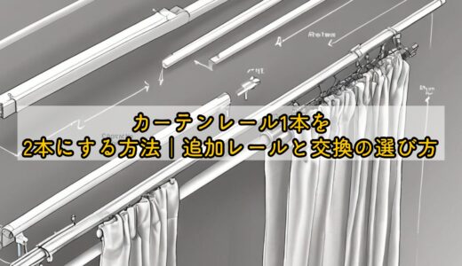 カーテンレール1本を2本にする方法｜追加レールと交換の選び方