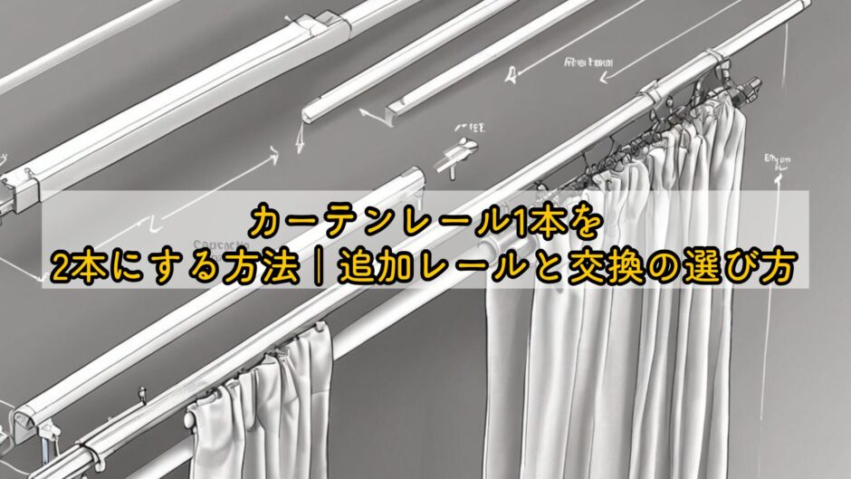 カーテンレール1本を2本にする方法｜追加レールと交換の選び方