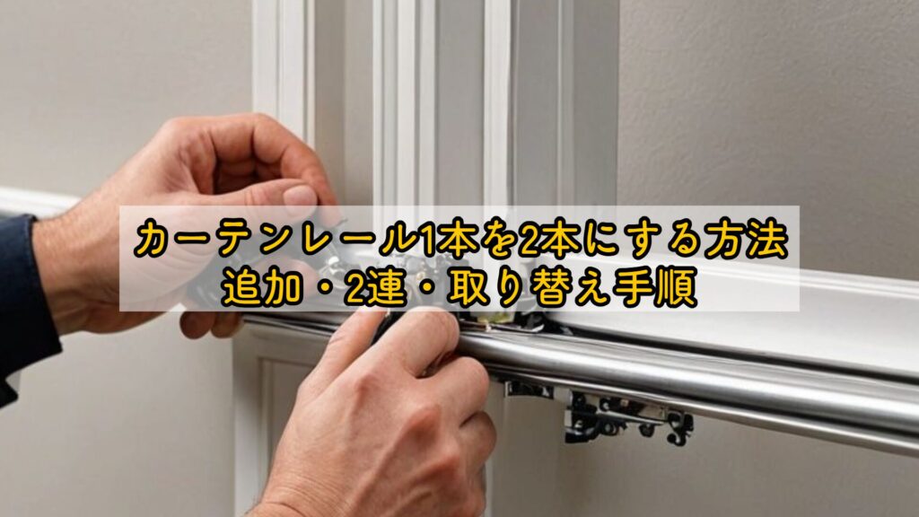 カーテンレール1本を2本にする方法|追加・2連・取り替え手順