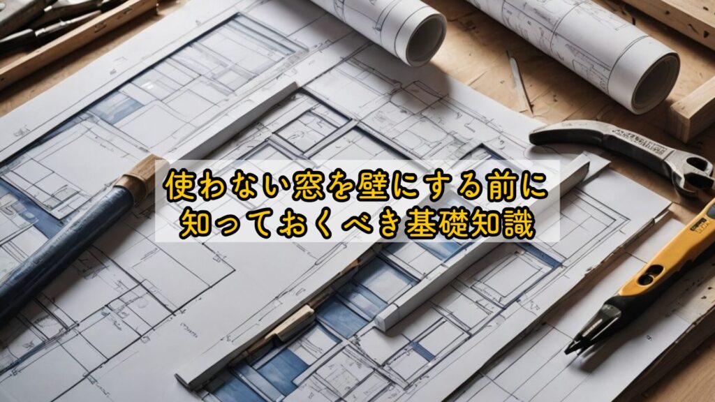 使わない窓を壁にする前に知っておくべき基礎知識