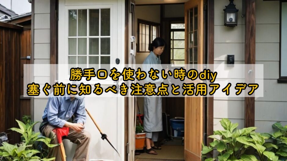 勝手口を使わない時のdiy｜塞ぐ前に知るべき注意点と活用アイデア