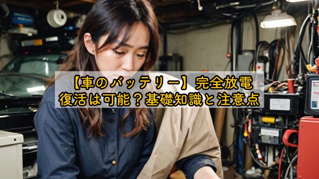 【車のバッテリー】完全放電、復活は可能？基礎知識と注意点