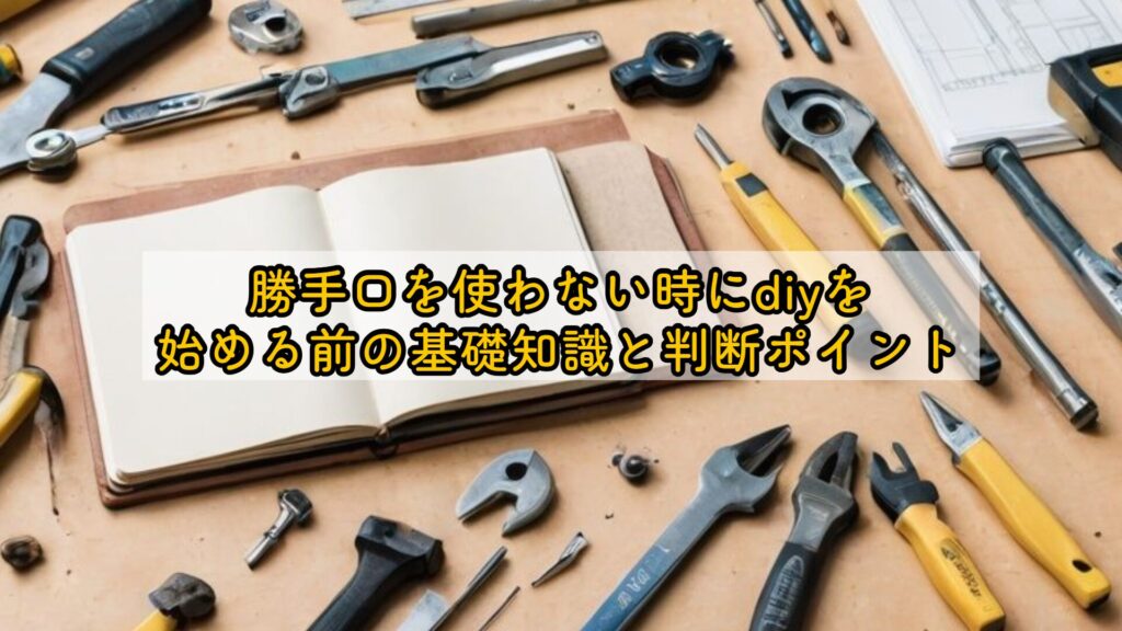 勝手口を使わない時にdiyを始める前の基礎知識と判断ポイント