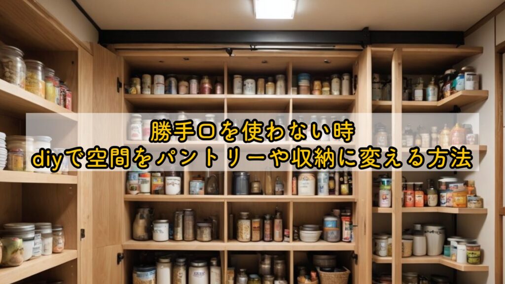 勝手口を使わない時|diyで空間をパントリーや収納に変える方法