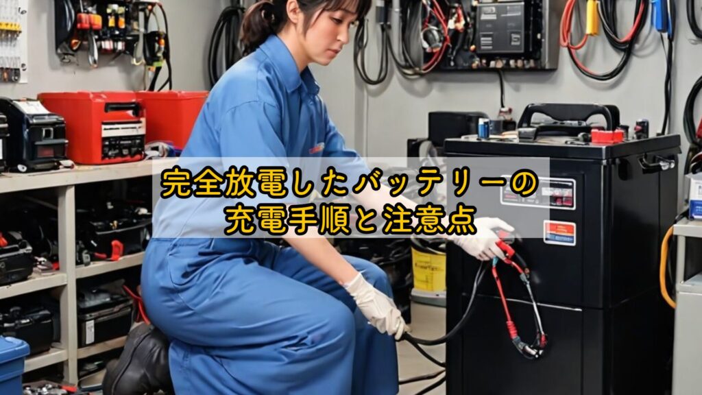 完全放電したバッテリーの充電手順と注意点