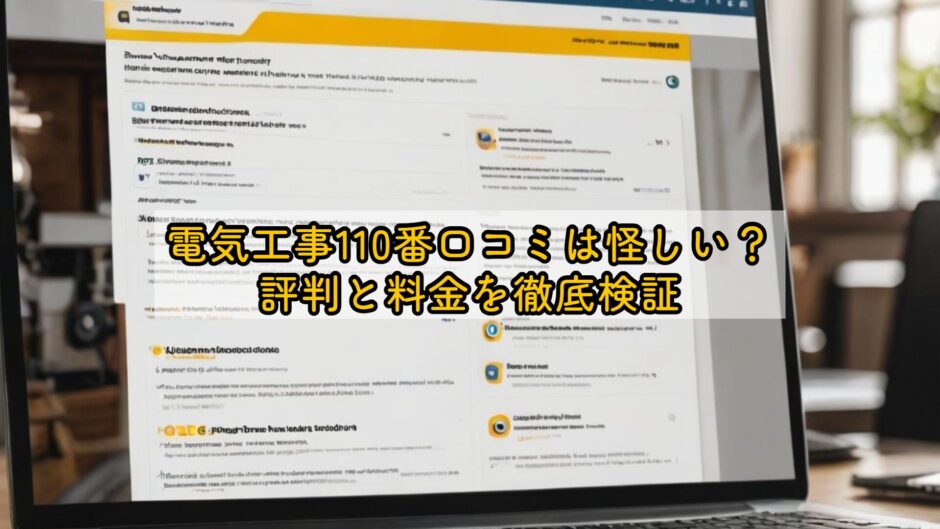 電気工事110番口コミは怪しい？評判と料金を徹底検証