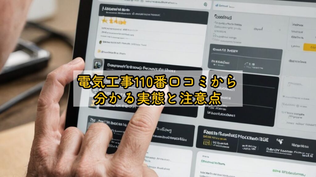 電気工事110番口コミから分かる実態と注意点