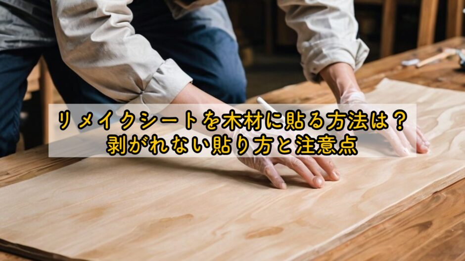 リメイクシートを木材に貼る方法は？剥がれない貼り方と注意点