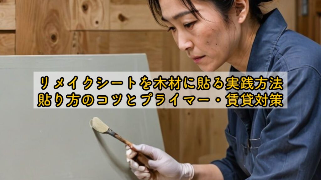 リメイクシートを木材に貼る実践方法｜貼り方のコツとプライマー・賃貸対策