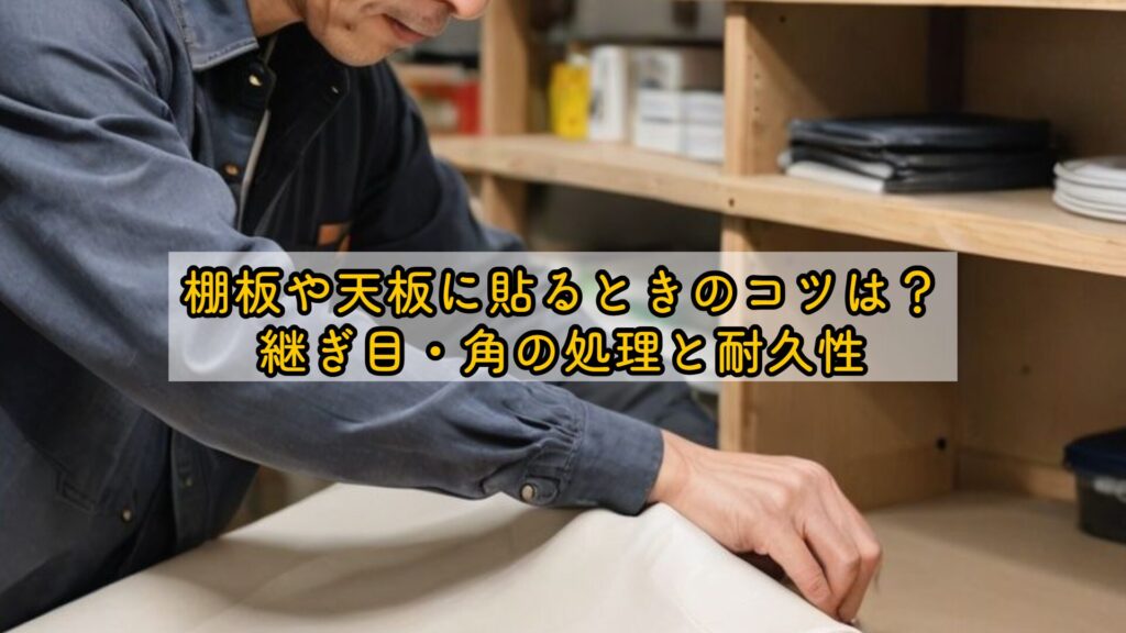棚板や天板に貼るときのコツは？継ぎ目・角の処理と耐久性