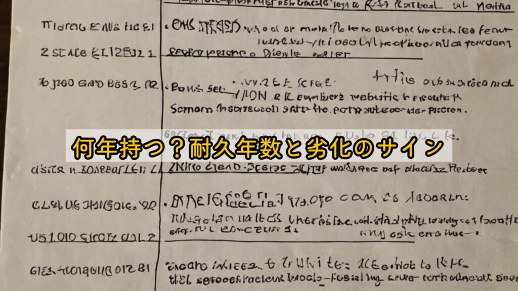 何年持つ？耐久年数と劣化のサイン