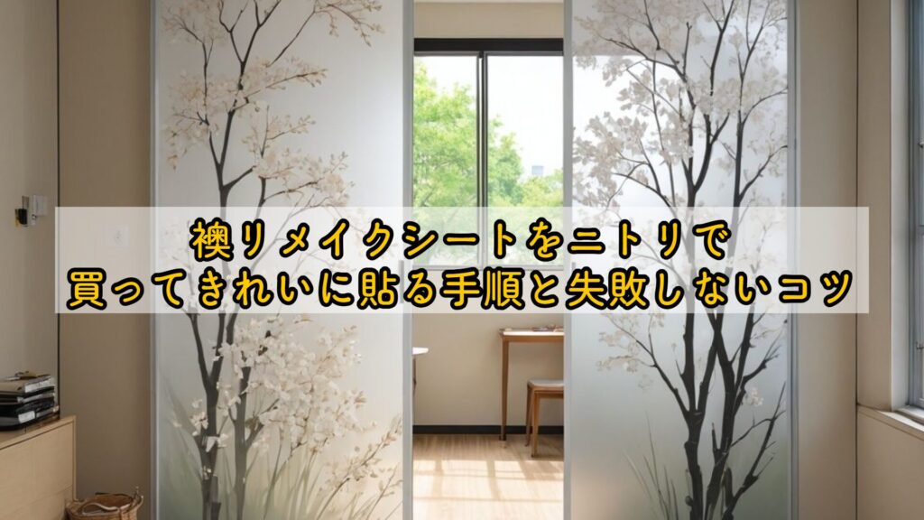 襖リメイクシートをニトリで買ってきれいに貼る手順と失敗しないコツ