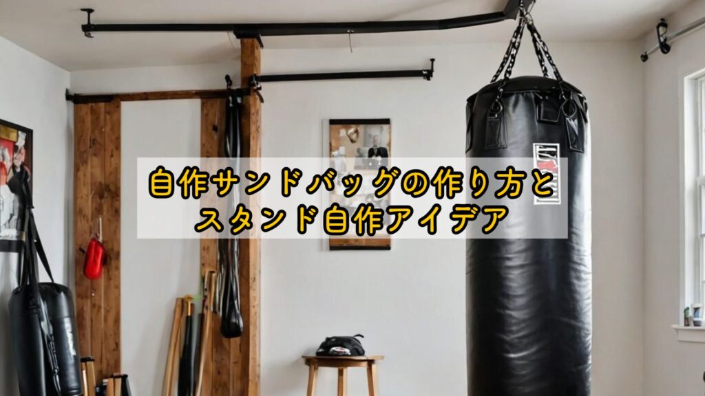 自作サンドバッグの作り方とスタンド自作アイデア
