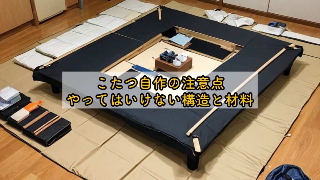 こたつ自作の注意点：やってはいけない構造と材料