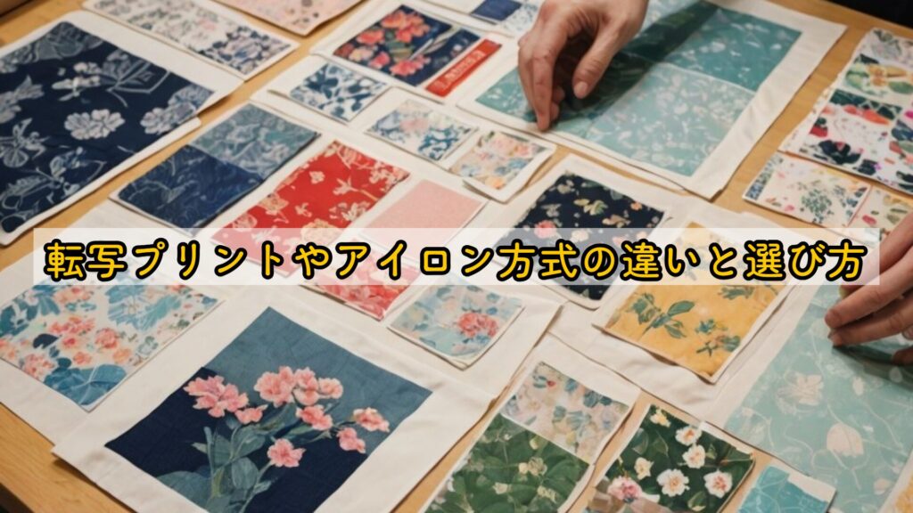 転写プリントやアイロン方式の違いと選び方